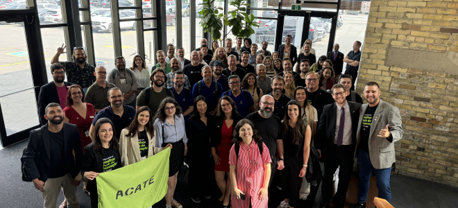 A delegation from ACATE, Santa Catarina’s tech association, visited the Communitech Hub for a celebration of the launch of its first outpost in Canada and to highlight opportunities for Brazilian founders in the Canadian tech ecosystem.