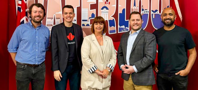 Marie-France Lalonde, Parliamentary Secretary to the Minister of National Defence, visited the Communitech Hub on July 24, 2024.