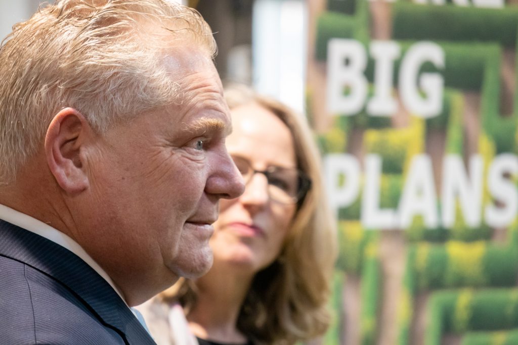 Premier Doug Ford during a tour of the University of Waterloo’s Velocity Incubator.